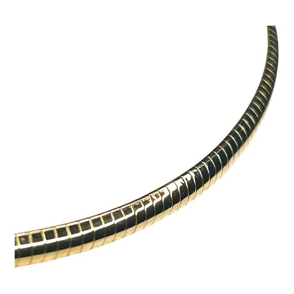 Vintage Gold Tone Omega Chain Collar Length Necklace - Picture 4 of 5